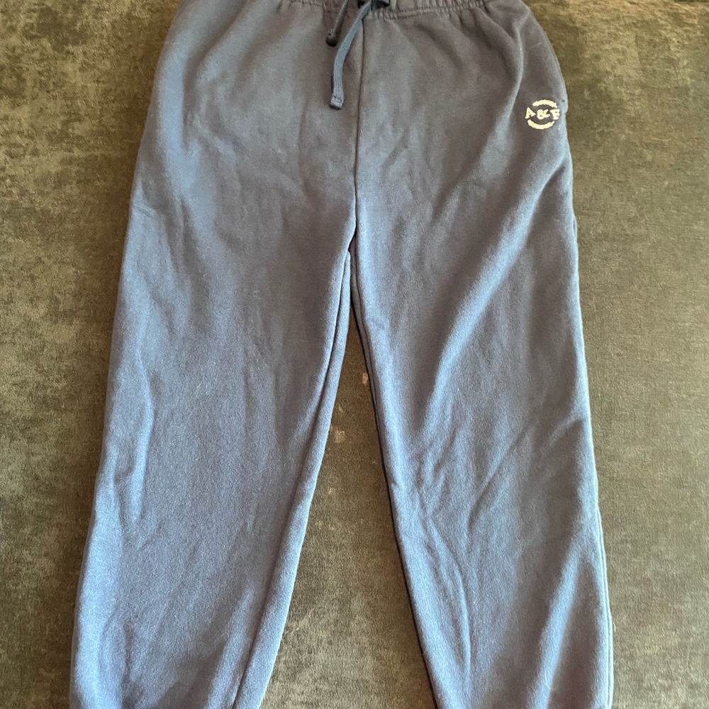 Girls Abercrombie 5/6 Navy Blue Cotton Sweatpants